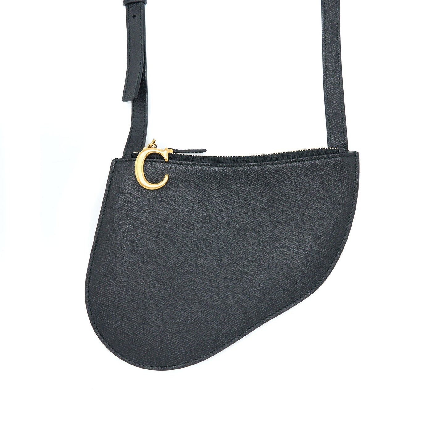 Dior Saddle Trio Crossbody Pouch Calfskin Black
