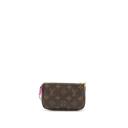 Louis Vuitton 2022 Christmas Limited Mini Pochette Accessories Monogram Canvas Seoul Boutique GHW