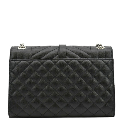 Saint Laurent Envelope Leather Black Shoulder Bag Style 21