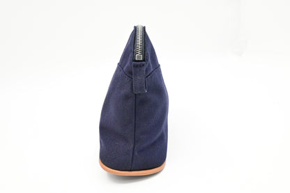 Hermes Mini Bolide Pouch In Navy Canvas