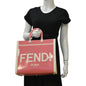 Fendi Sunshine Leather Red Tote Bag Style 26
