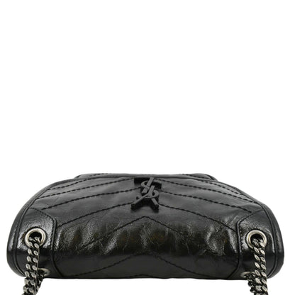 Saint Laurent Niki Leather Black Shoulder Bag Style 4