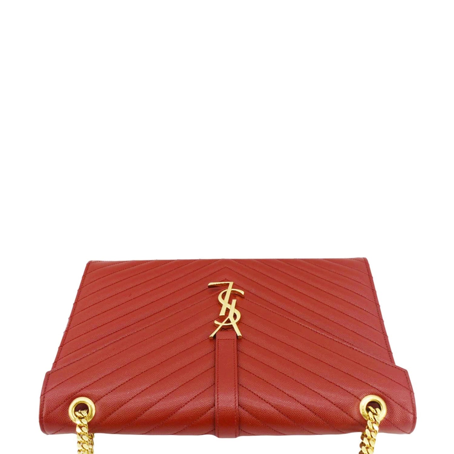 Saint Laurent Envelope Leather Red Shoulder Bag Style 15