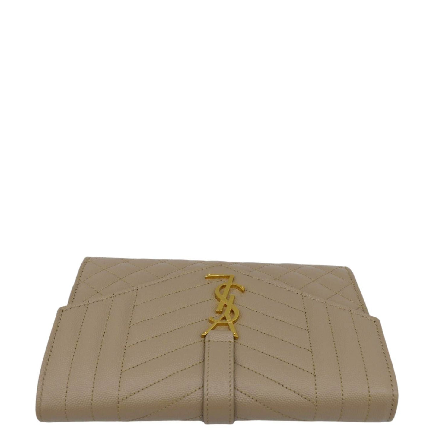 Saint Laurent Envelope Leather Beige Shoulder Bag Style 2