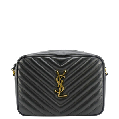 Saint Laurent Lou Leather Black Crossbody Style 33