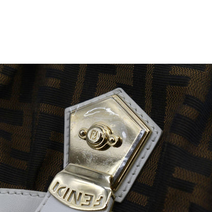 Fendi Tote Canvas Brown Tote Bag Style 3