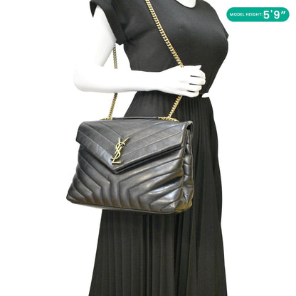 Saint Laurent Loulou Leather Black Crossbody Style 16