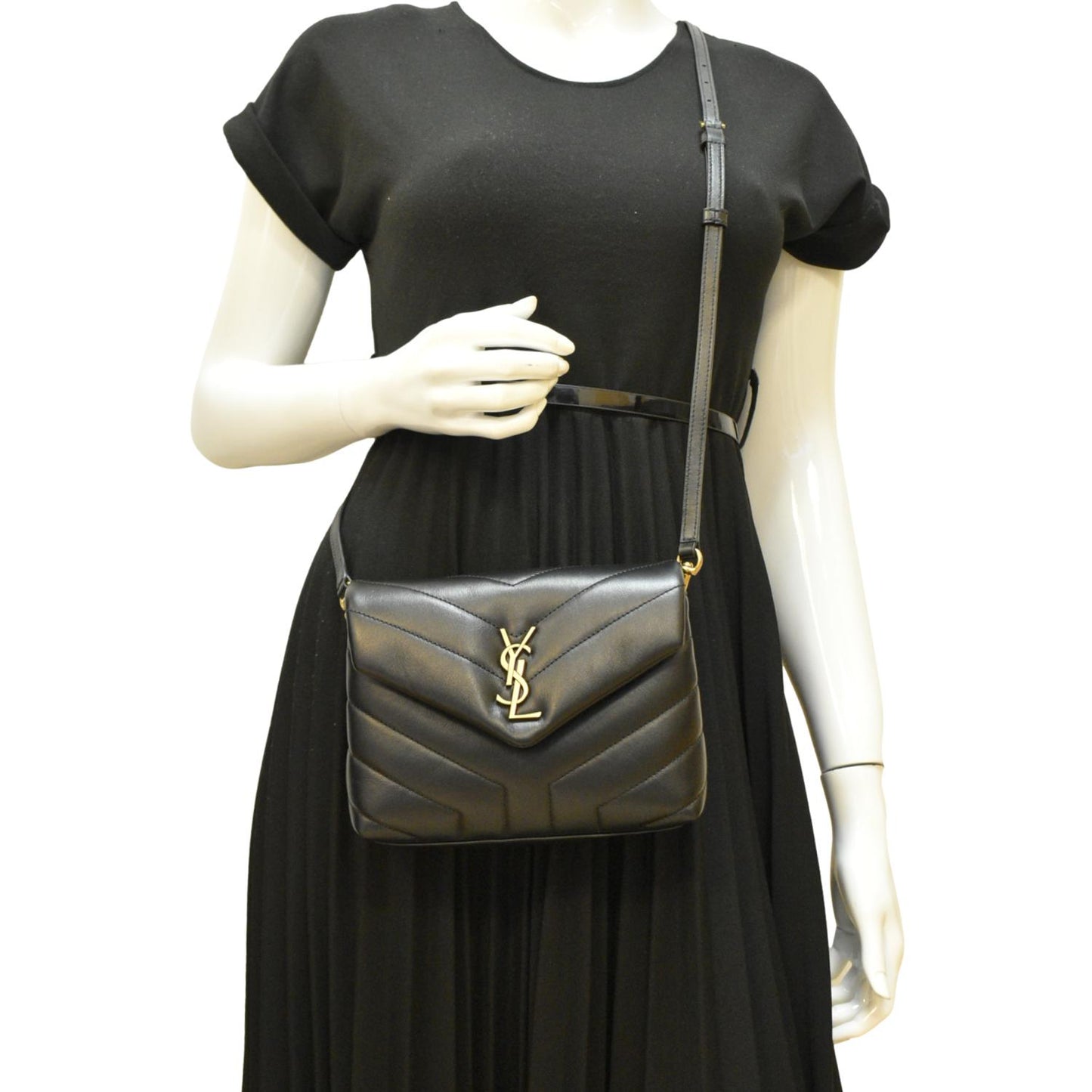 Saint Laurent Loulou Leather Black Crossbody Style 13