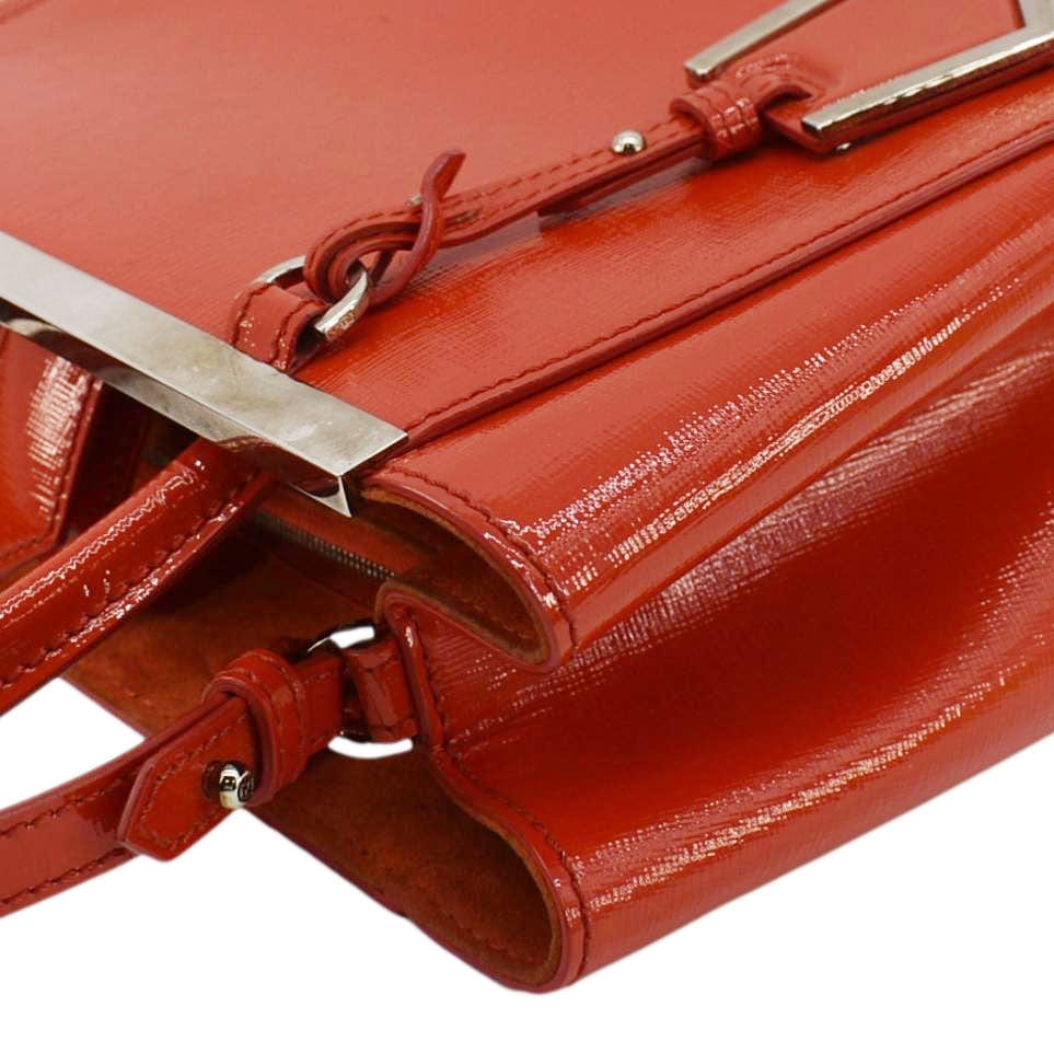 Fendi Tote Leather Red Tote Bag Style 25