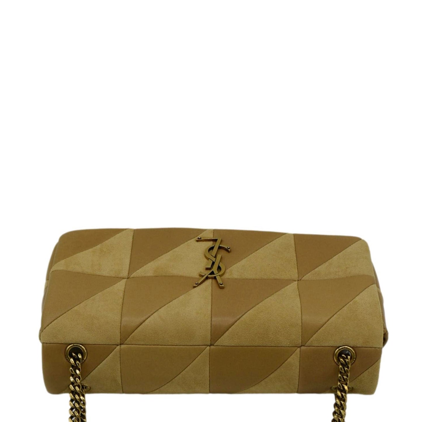 Saint Laurent Jamie Leather Cream Shoulder Bag