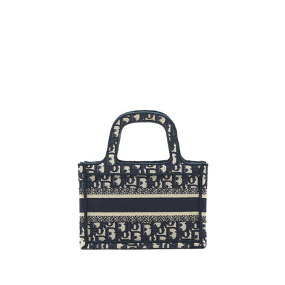 Dior mini book Tote Purse in blue Oblique