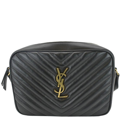 Saint Laurent Lou Leather Black Crossbody Style 34