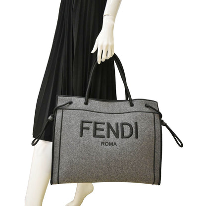 Fendi Sunshine Leather Red Tote Bag Style 23