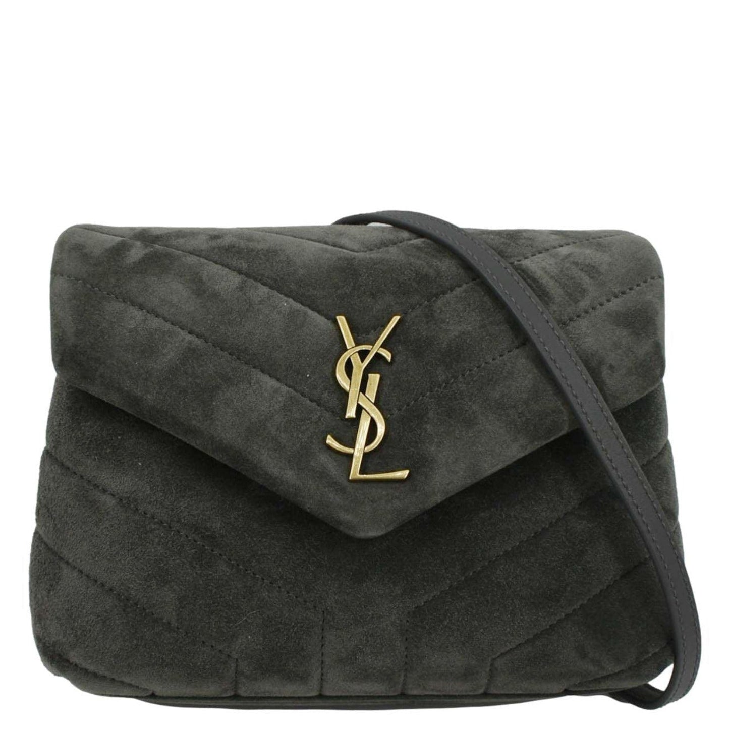 Saint Laurent Loulou Suede Red Crossbody