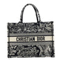 CHRISTIAN DIOR Book Medium Toile De Jouy Reverse Embroidery Tote Blue
