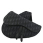 CHRISTIAN DIOR Saddle Oblique Jacquard Crossbody Bag Black
