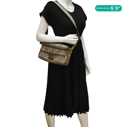 Fendi Baguette Zucca Red Shoulder Bag Style 21