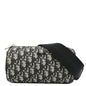 CHRISTIAN DIOR Roller Oblique Canvas Messenger Bag Navy Blue