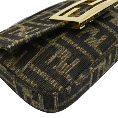 Fendi Baguette Canvas Brown Shoulder Bag Style 2