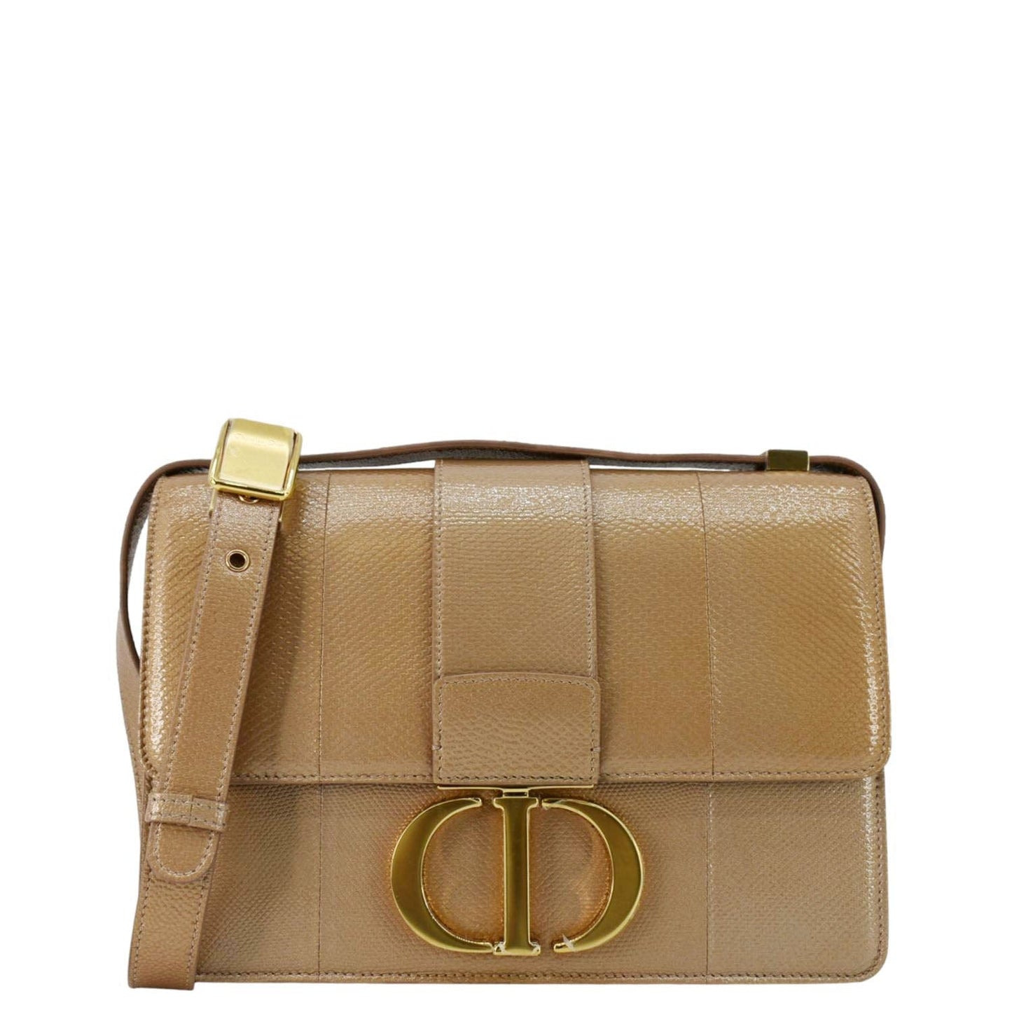 Christian Dior 30 Montaigne Flap Leather Crossbody Bag Brown
