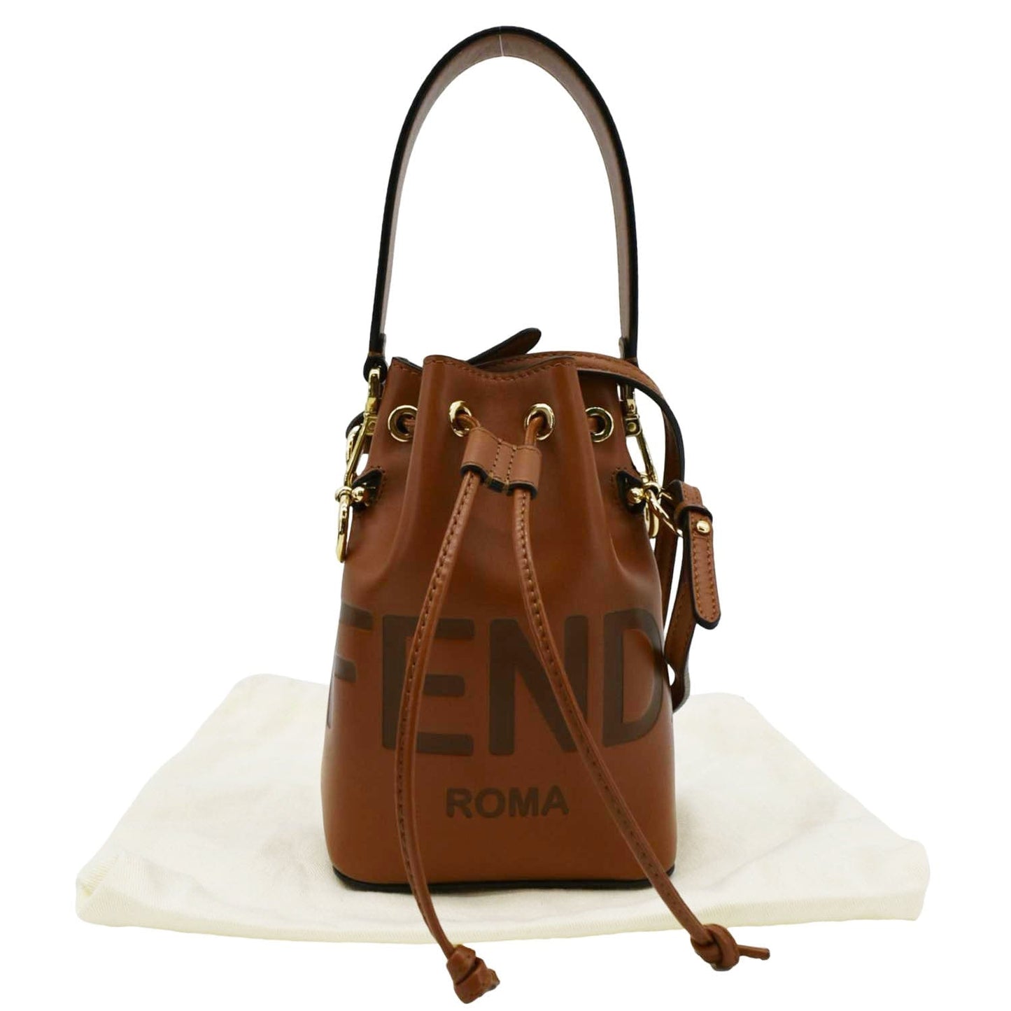 Fendi Mon Tresor Leather Brown Shoulder Bag