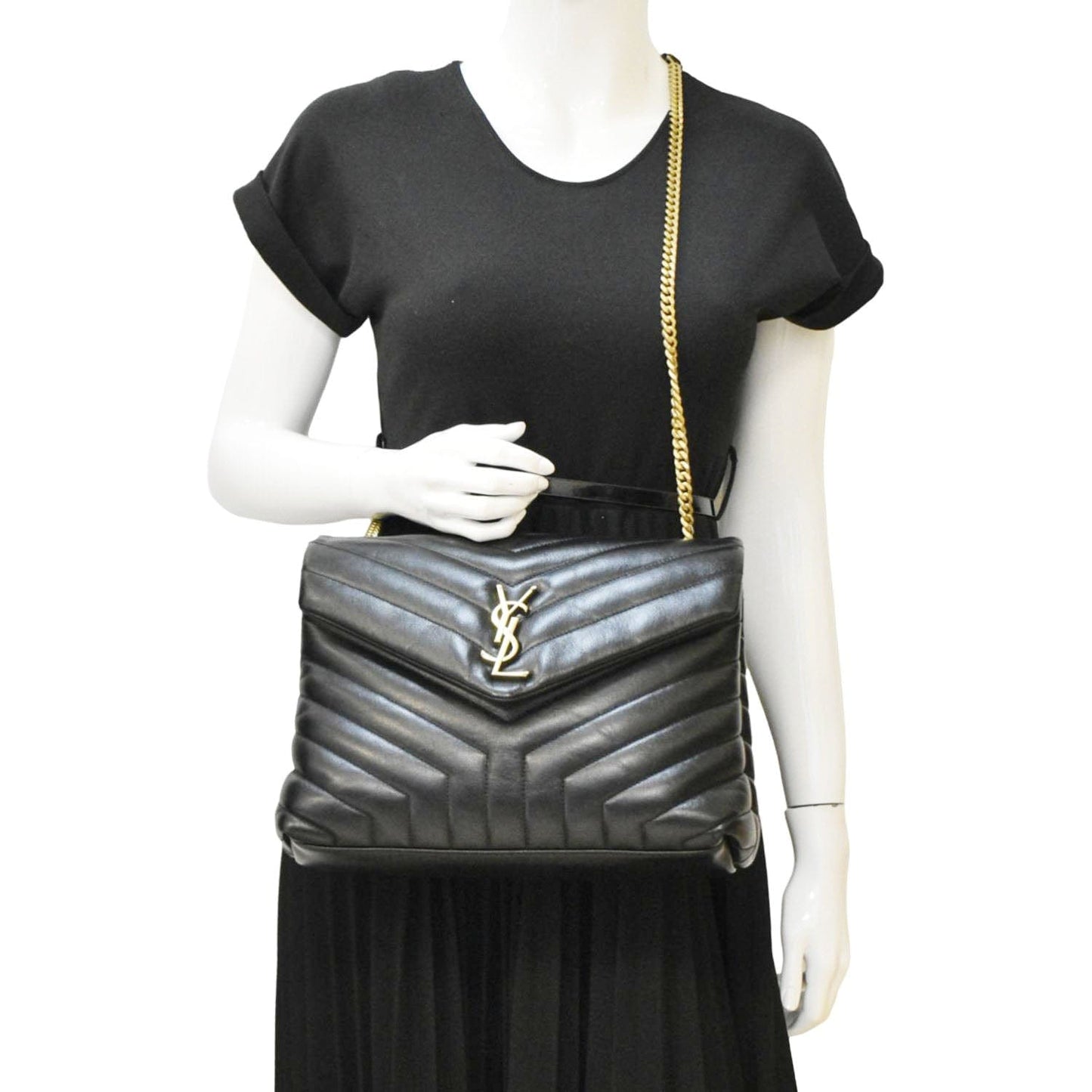 Saint Laurent Loulou Leather Black Crossbody Style 15