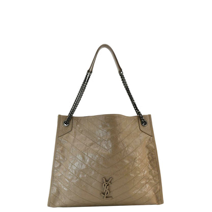 Saint Laurent Niki Leather Brown Tote Bag