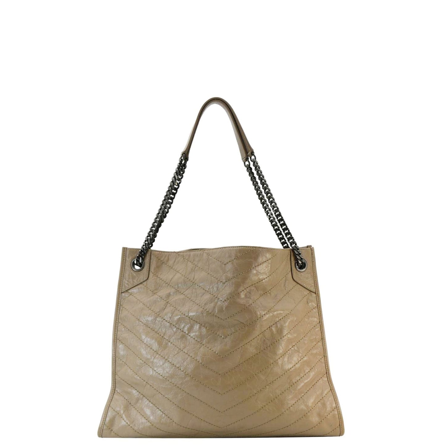 Saint Laurent Niki Leather Brown Tote Bag