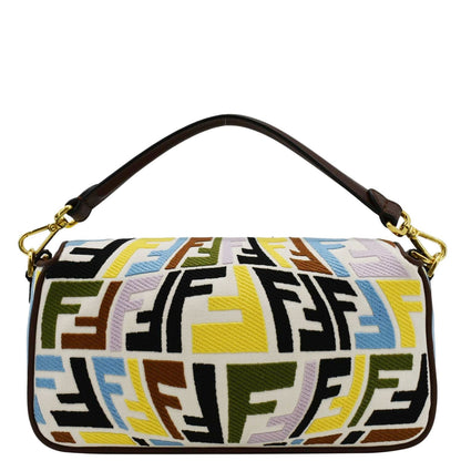 Fendi Baguette Canvas Red Shoulder Bag Style 58