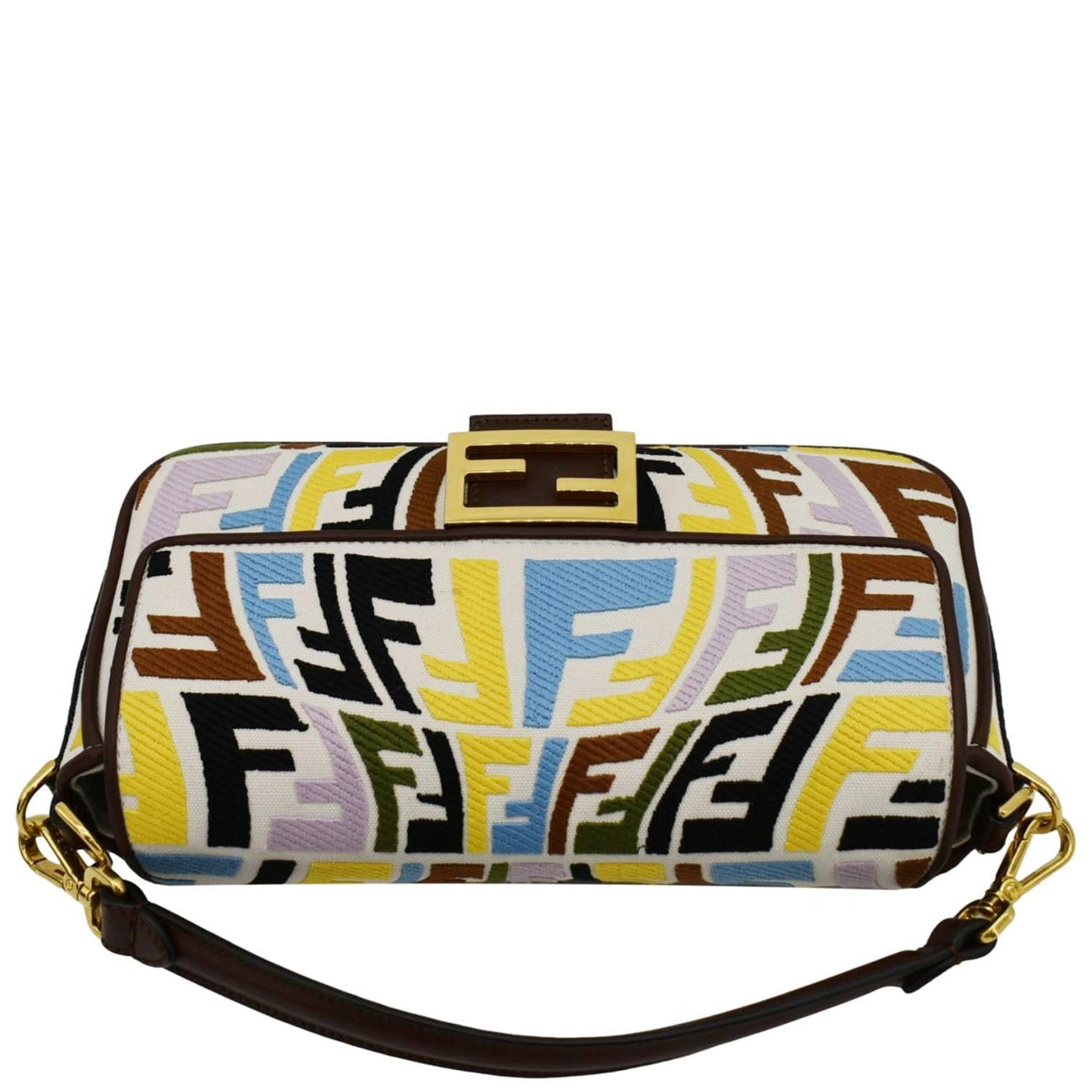Fendi Baguette Canvas Red Shoulder Bag Style 58
