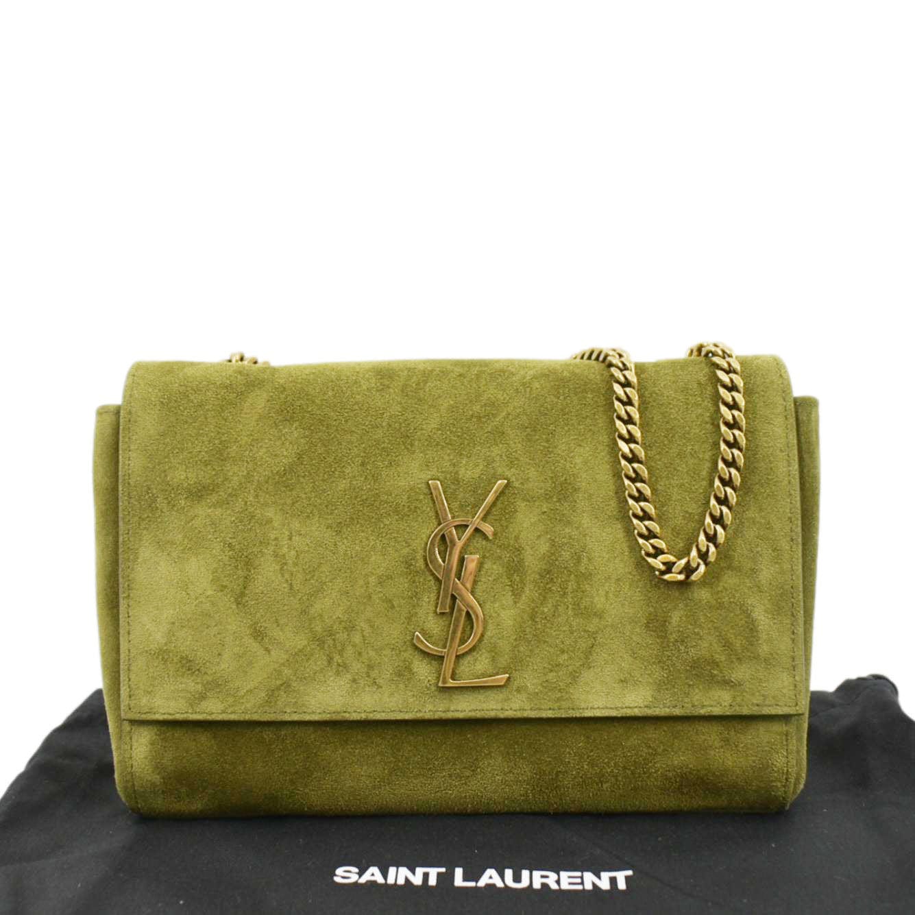Saint Laurent Kate Suede Red Shoulder Bag