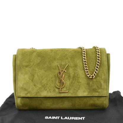 Saint Laurent Kate Suede Red Shoulder Bag