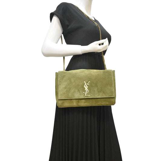 Saint Laurent Kate Suede Red Shoulder Bag Suede