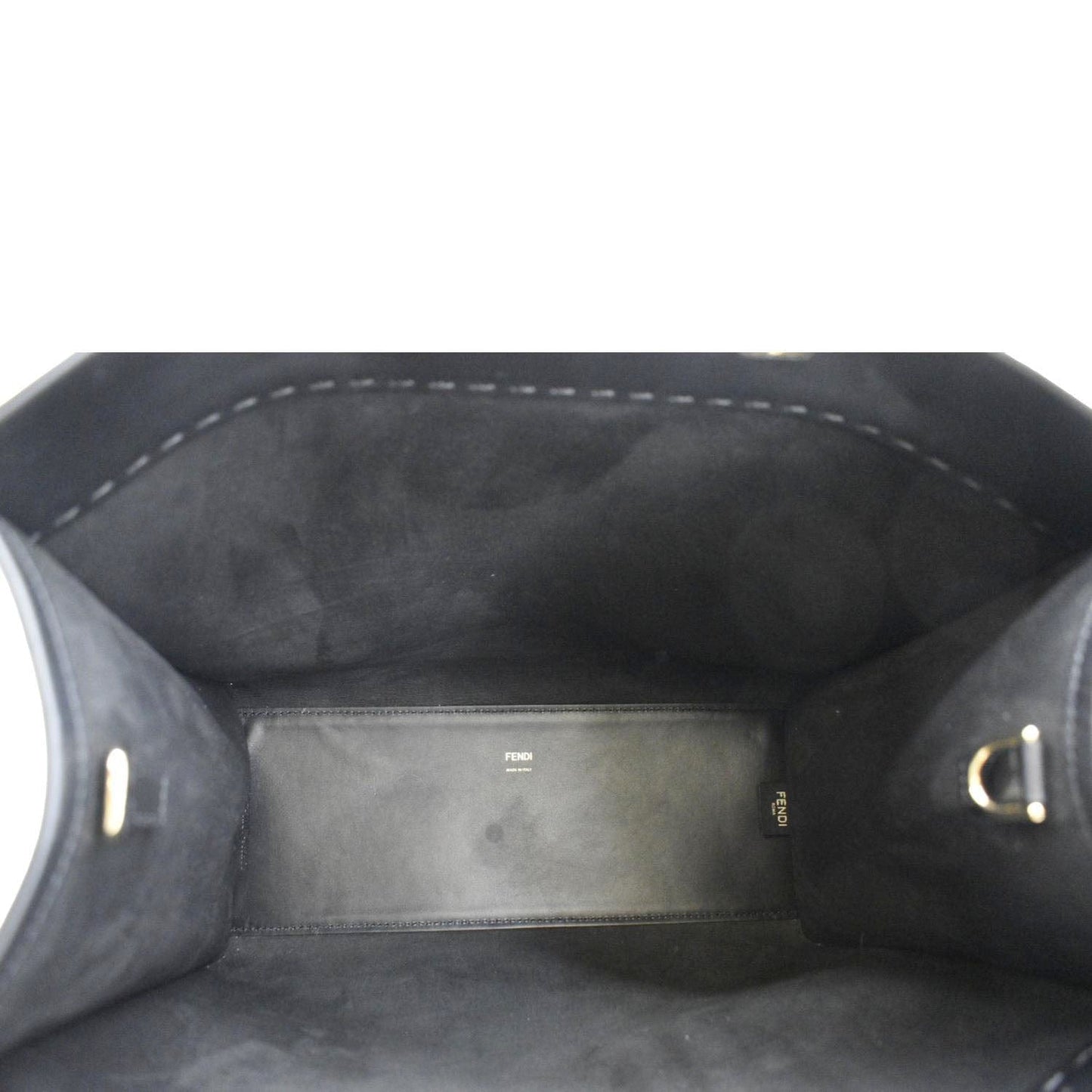Fendi Sunshine Leather Black Tote Bag