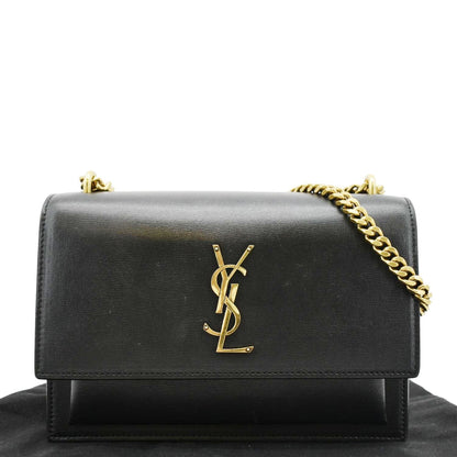 Saint Laurent Sunset Leather Black Shoulder Bag Style 5