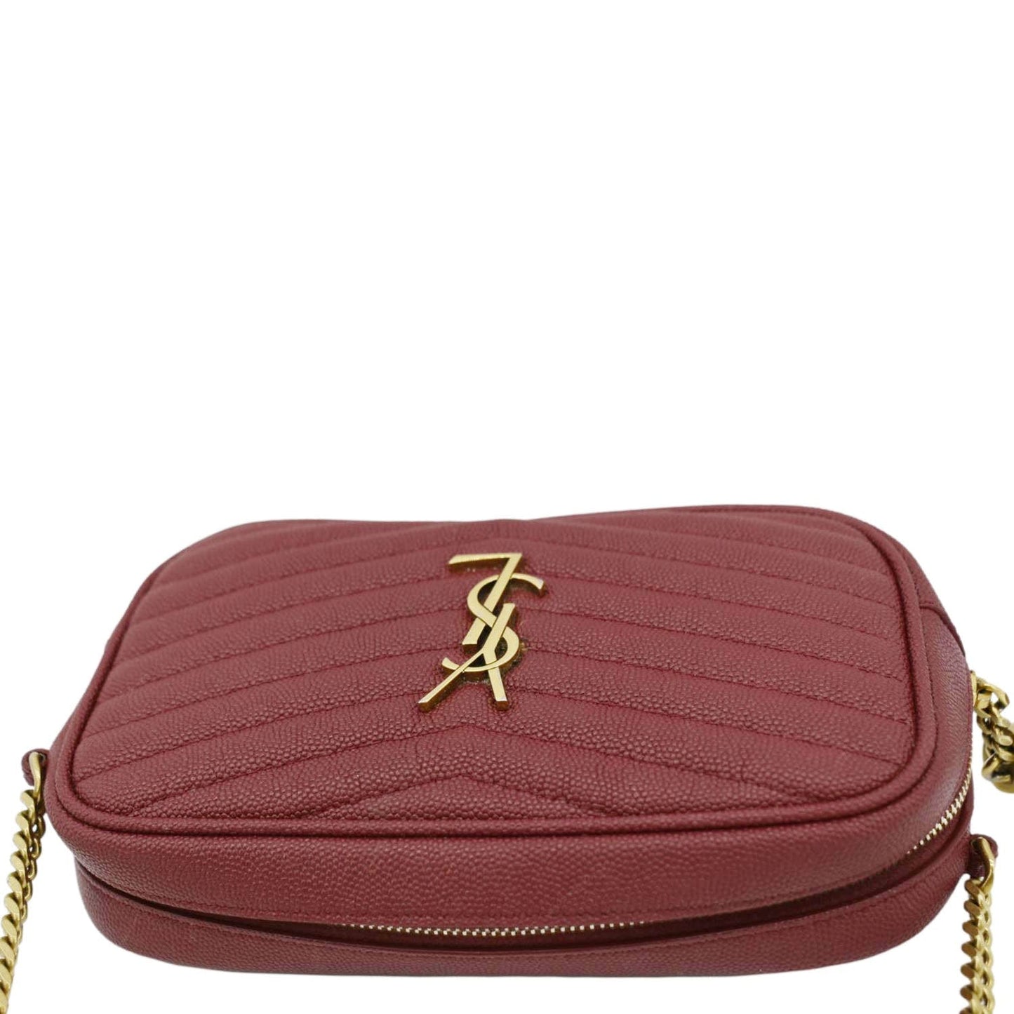Saint Laurent Lou Leather Red Crossbody Style 12