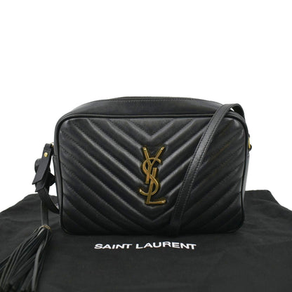 Saint Laurent Lou Leather Black Crossbody Style 27