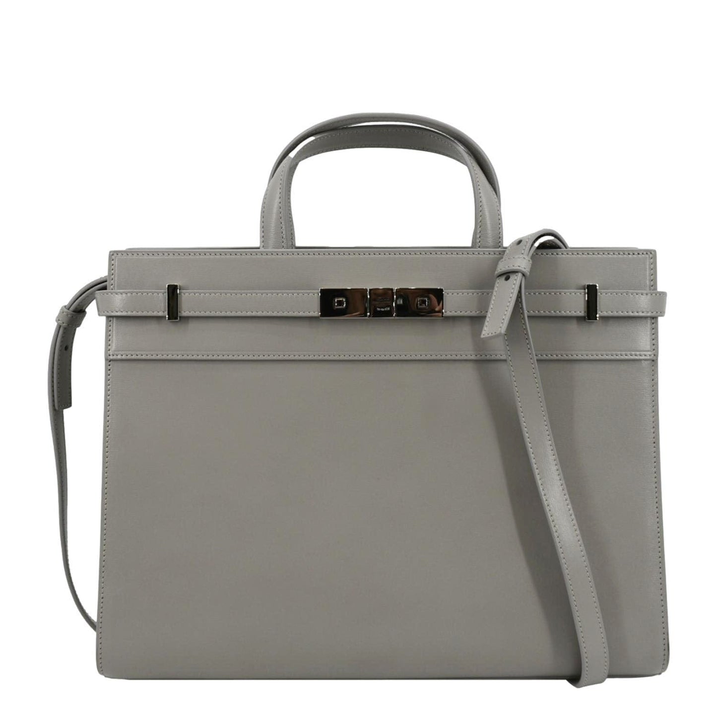 Saint Laurent Manhattan Leather Red Tote Bag Leather