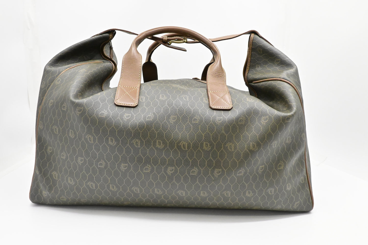 Dior Large Travel Bag in Dark Green Honeycomb Canvas