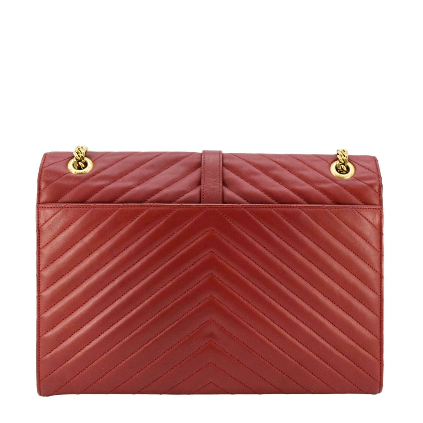 Saint Laurent Envelope Leather Red Shoulder Bag Style 16