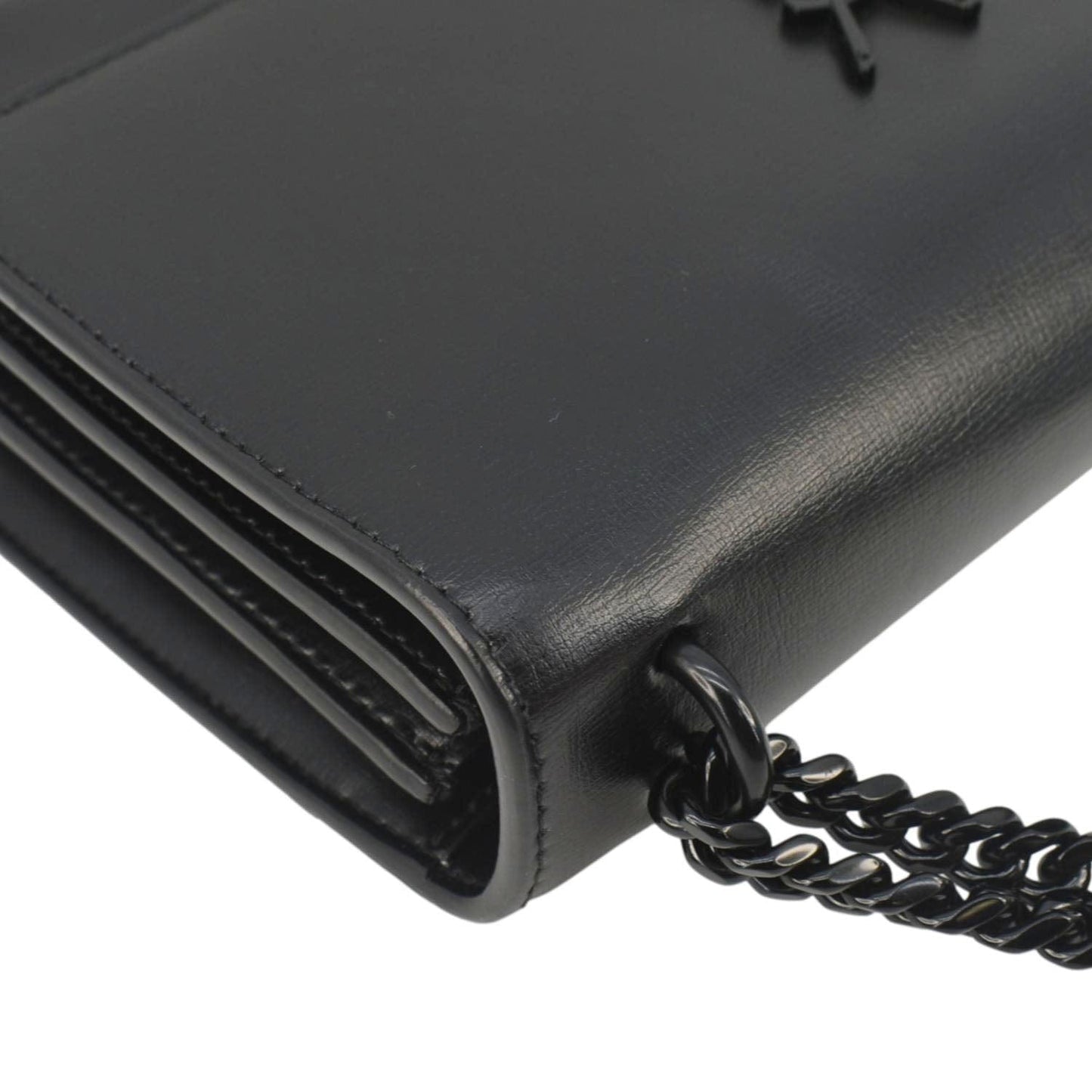 Saint Laurent Sunset Leather Black Shoulder Bag Style 7