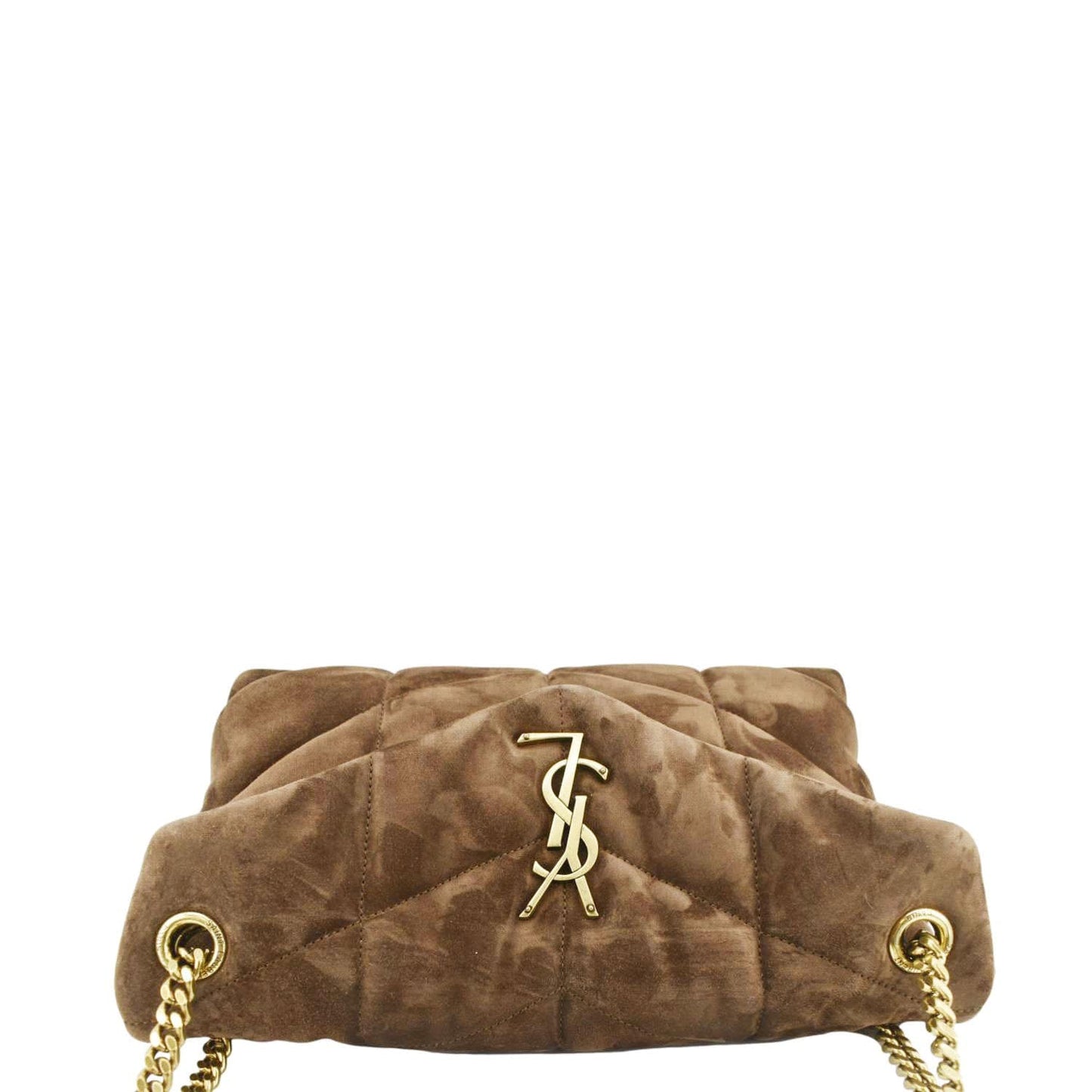 Saint Laurent Loulou Suede Brown Shoulder Bag