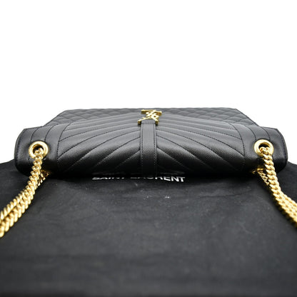 Saint Laurent Envelope Leather Black Crossbody Style 2