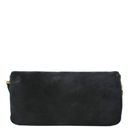 Saint Laurent Kate Suede Black Crossbody