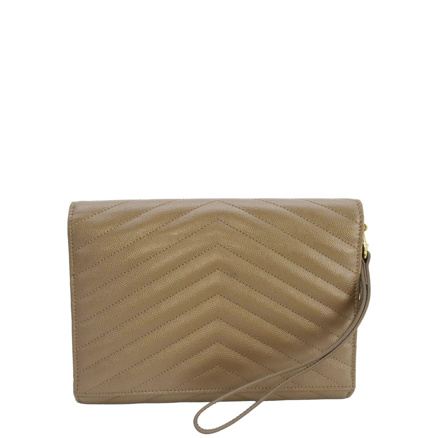 Saint Laurent Cassandre Leather Beige Shoulder Bag Leather