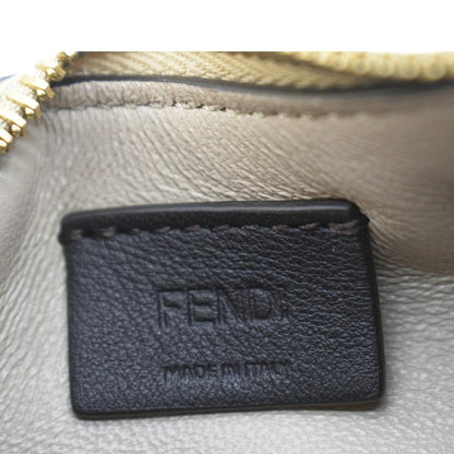 Fendi Fendigraphy Leather Cream Shoulder Bag