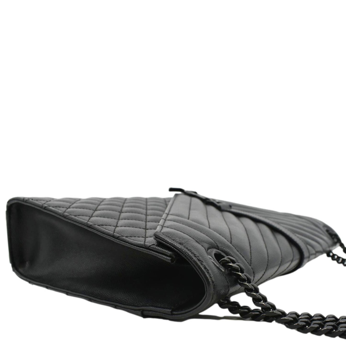 Saint Laurent Envelope Leather Black Shoulder Bag Style 20