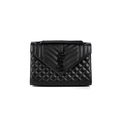 Saint Laurent Envelope Black Shoulder Bag Black