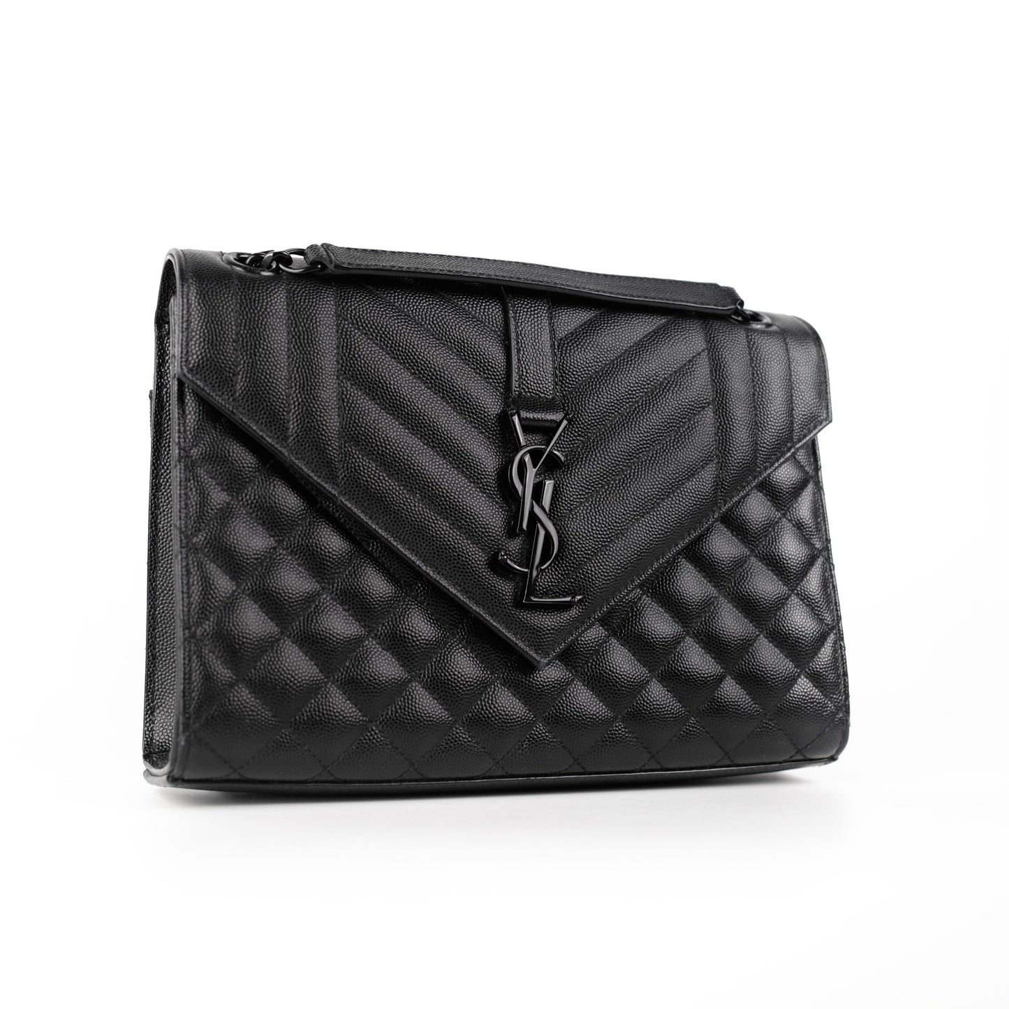 Saint Laurent Envelope Black Shoulder Bag Black
