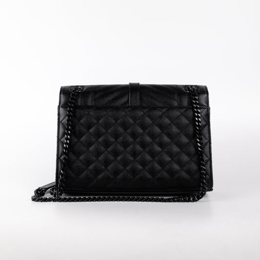 Saint Laurent Envelope Black Shoulder Bag Black